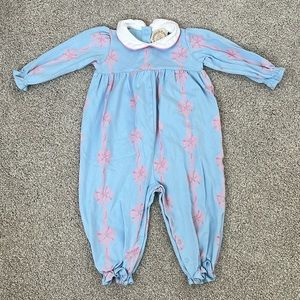 TBBC “no bow no go” Long sleeve Britt Romper 2T